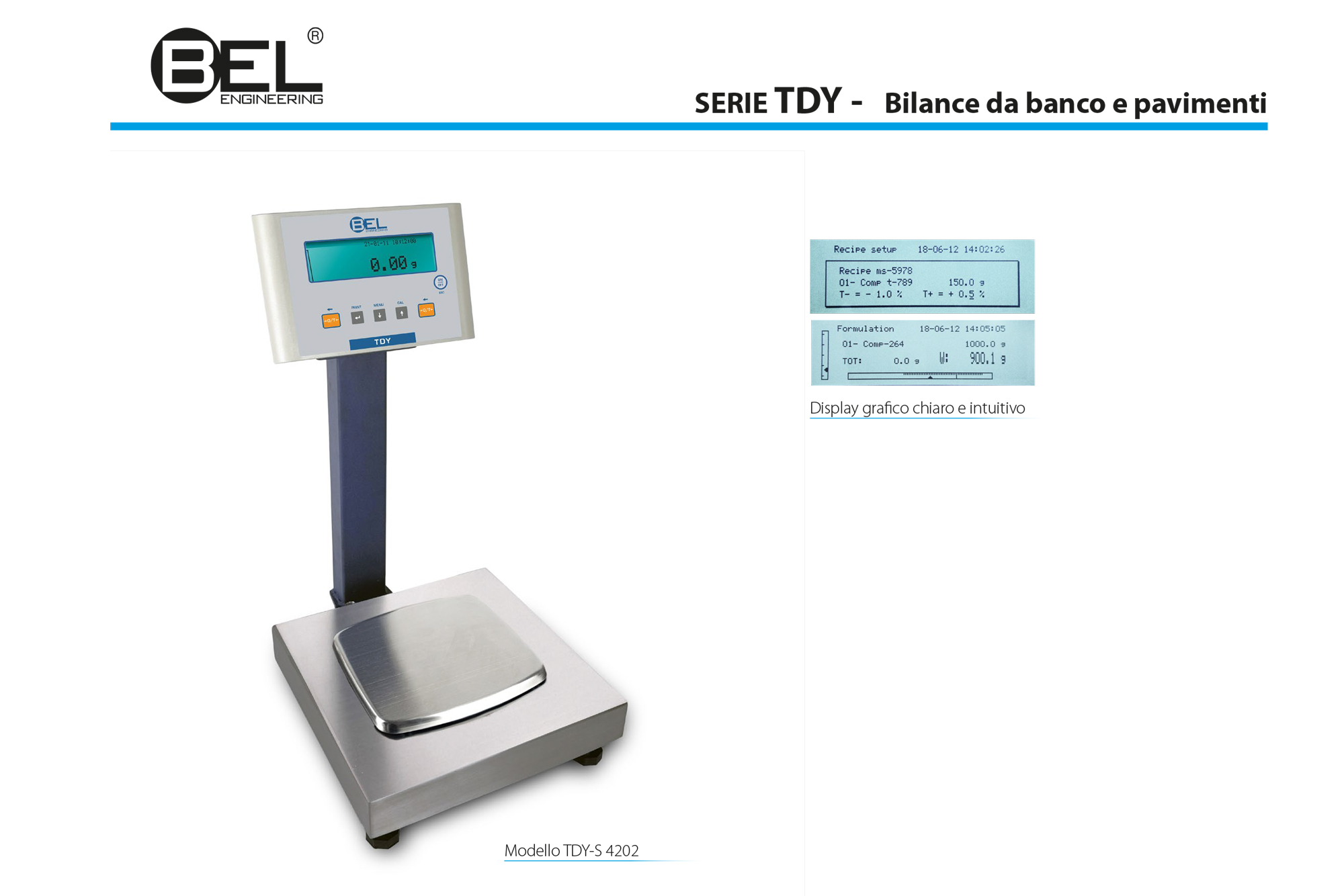 Bilance Da Banco E Pavimenti – Serie TDY BEL Engineering